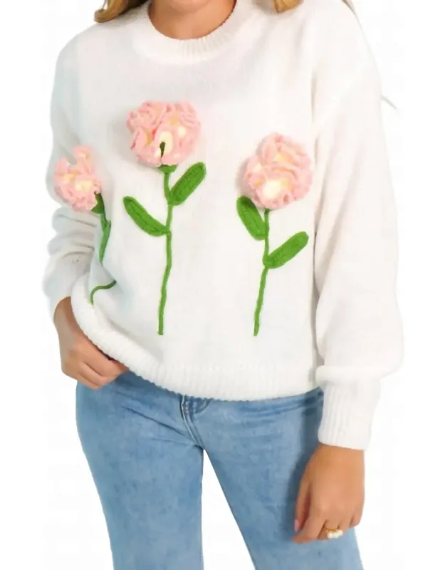 Flower Detail Sweater