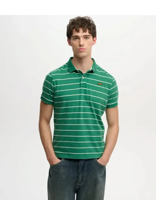 Vintage Stripe Jersey Polo Shirt