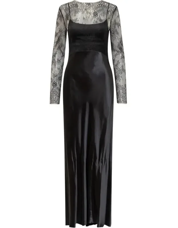 Alberta Ferretti Dress With Sheer Lace Details