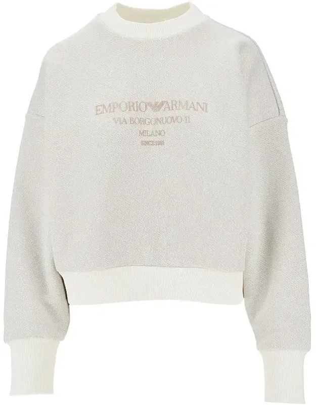 Lurex Jersey Sweatshirt With Logo