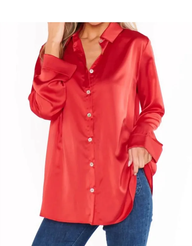 Button Down Satin Top