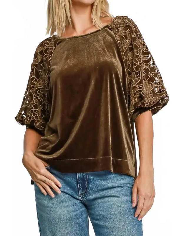 Velvet & Lace Top