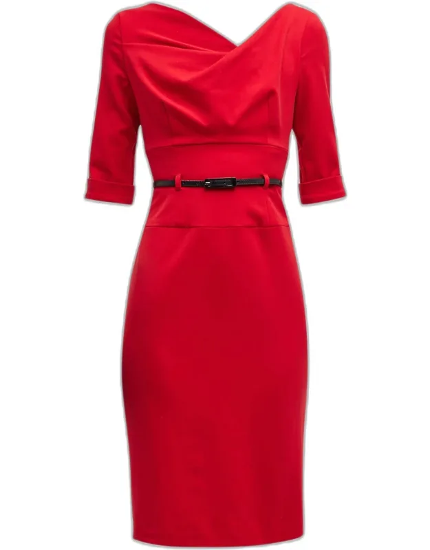 3/4-sleeve Sheath Dress