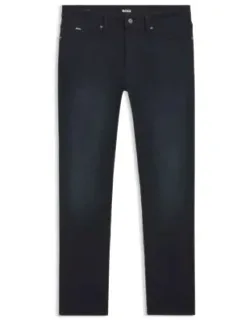 Boss Delaware Slim-fit Jeans In Knitted Denim - Stretchy