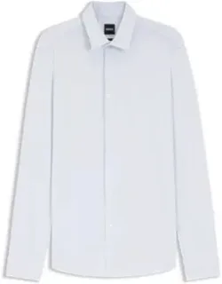 Boss Printed Slim-fit Shirt In Performance-stretch Jersey With Modern Print And Super-flex Jersey
