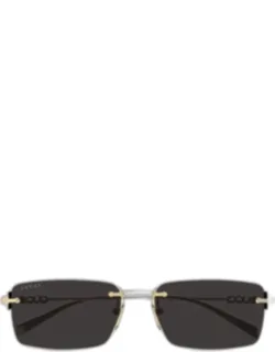 Block 56mm Rimless Rectangular Metal Sunglasses