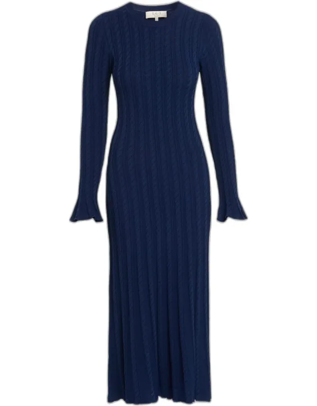 Cable-knit Midi Dress