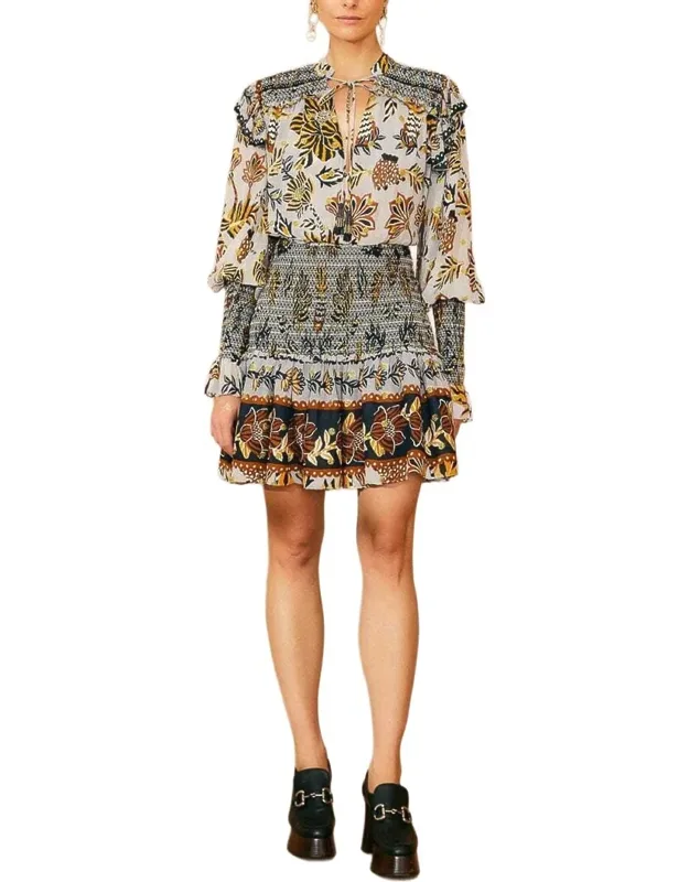 Floral Tapestry Mini Dress