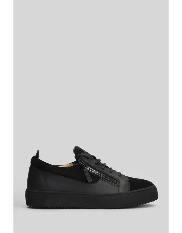 Gz94 Sneakers With Side Zip And Rubber Outsole