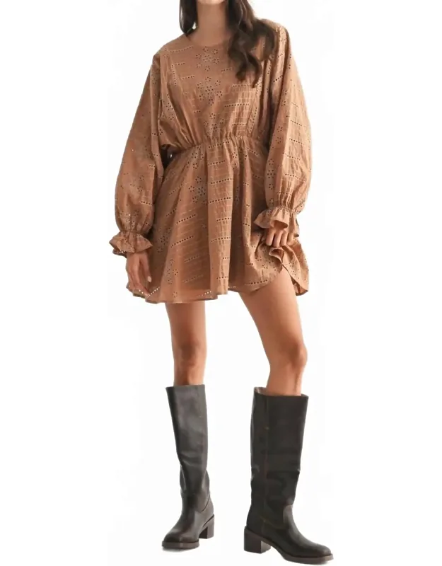 Eyelet Mini Dress