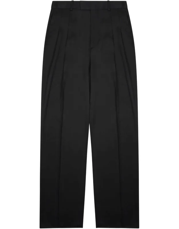 Silk Blend Tailored Pants