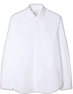 Slim-fit Cotton-poplin Fly-front Shirt
