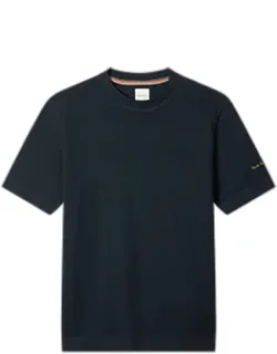 Cotton T-shirt With Integrated Rib Detail