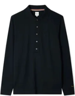 Cotton Polo Shirt With Integrated Rib Detail