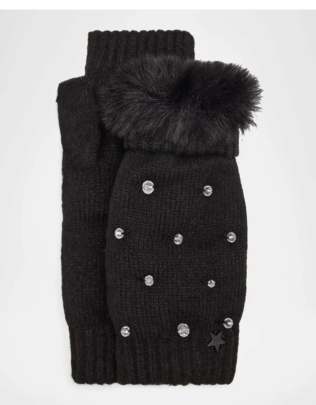 Faux Fur Fingerless Mittens