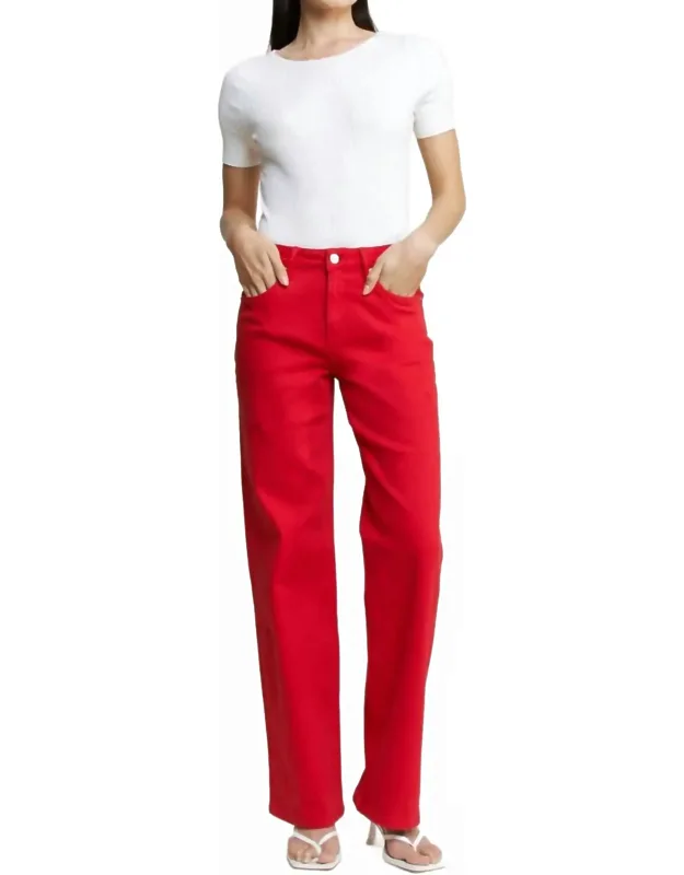 High Rise Straight Leg Jeans