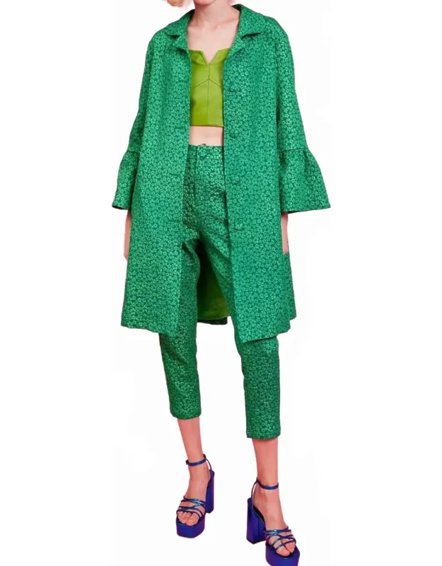Embroidered Trench Coat
