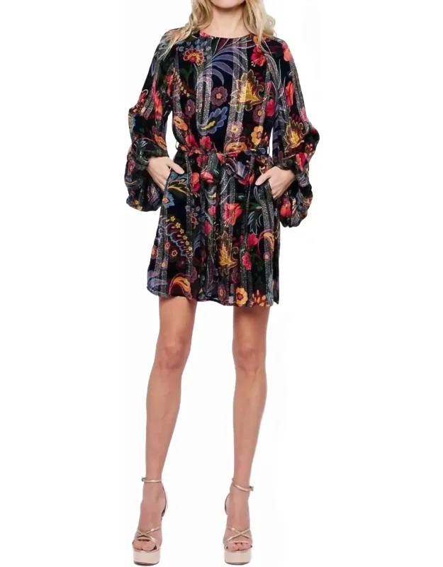 Odette Bubble Sleeve Mini Dress