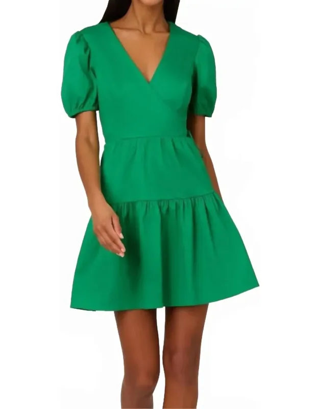 Puff Sleeve Tiered Dress