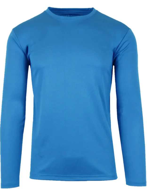 Long Sleeve Moisture-wicking Performance Crew Neck Tee