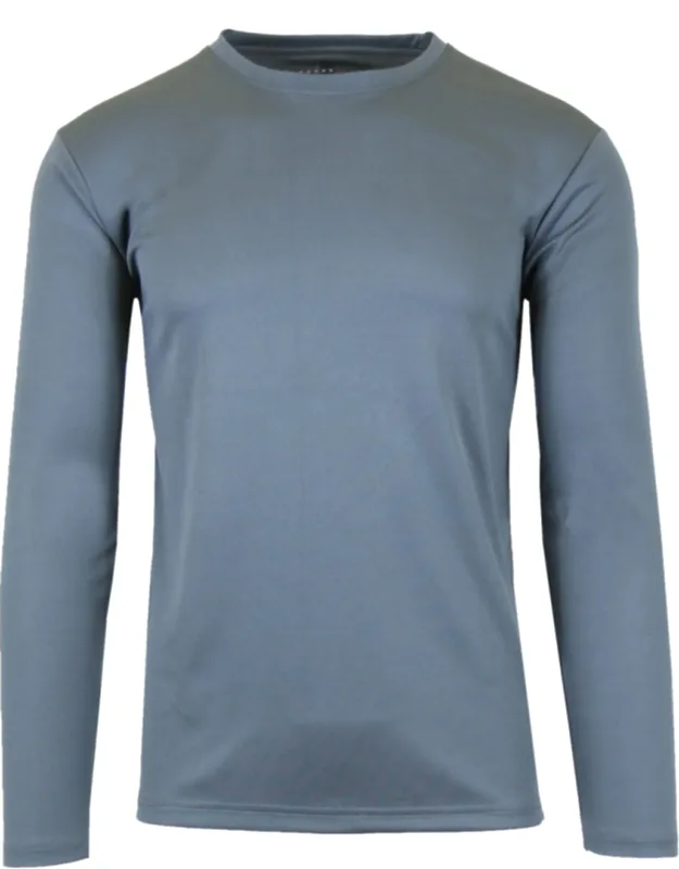 Long Sleeve Moisture-wicking Performance Crew Neck Tee