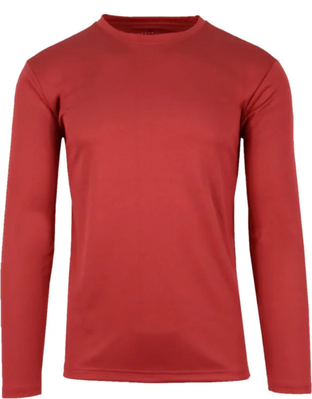 Long Sleeve Moisture-wicking Performance Crew Neck Tee