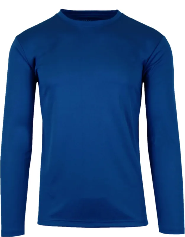 Long Sleeve Moisture-wicking Performance Crew Neck Tee