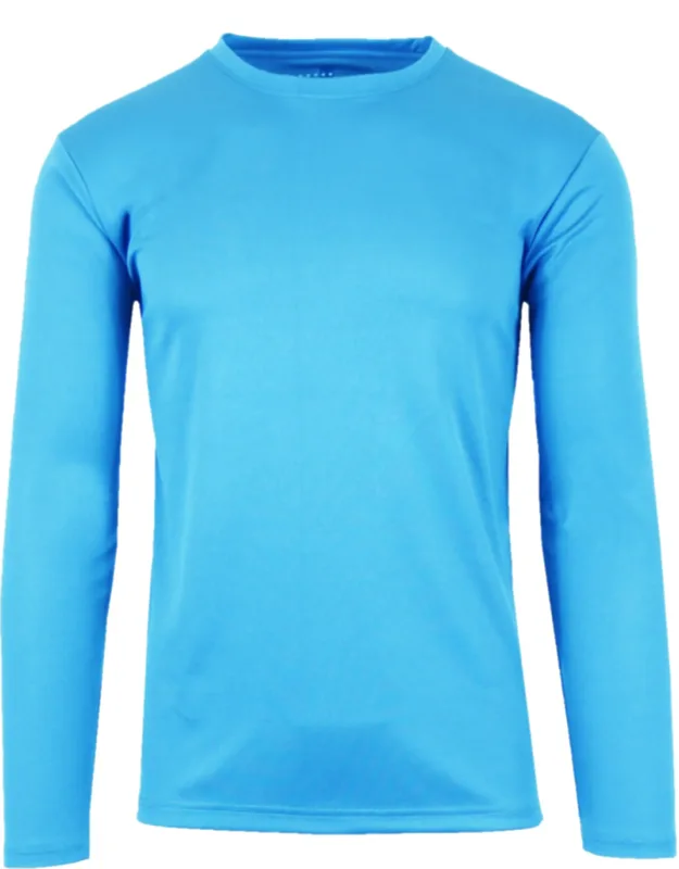 Long Sleeve Moisture-wicking Performance Crew Neck Tee