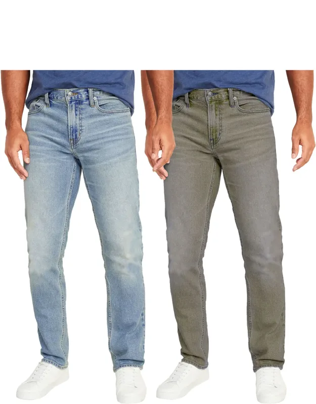 Flex Stretch Slim Straight Jeans-2 Pack
