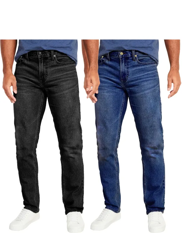 Flex Stretch Slim Straight Jeans - 2 Pack