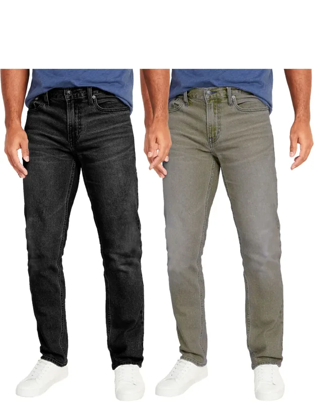 Flex Stretch Slim Straight Jeans - 2 Pack