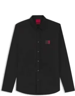 Relaxed-fit Shirt In Stretch-cotton Canvas