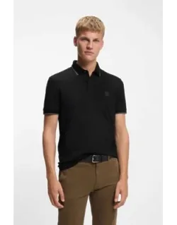 Logo-patch Slim-fit Polo Shirt In Stretch Cotton