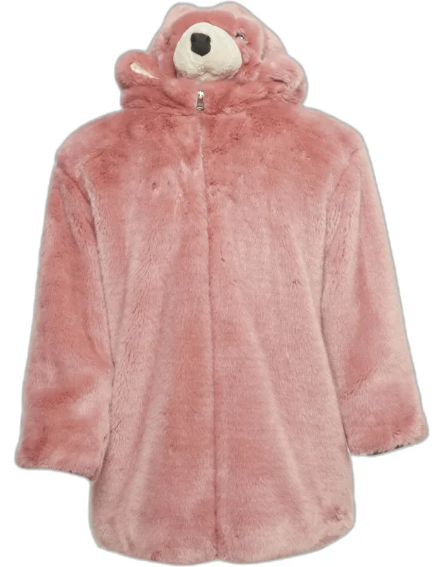 Faux Fur Teddy Bear Hoodie