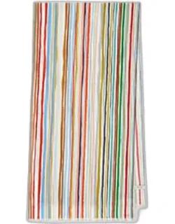 Painted Linen-blend 'signature Stripe' Scarf