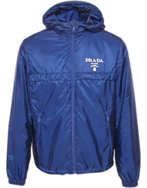 Logo Print Re-nylon Zip-up Jacket