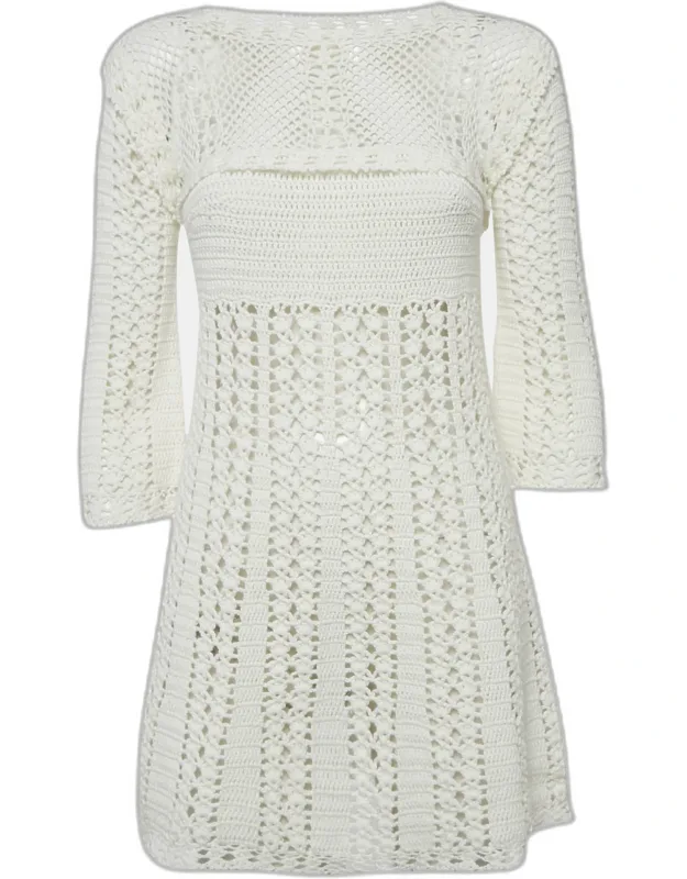 Crochet Sheer Mini Dress