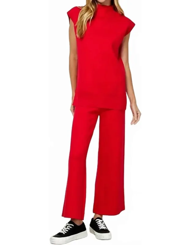 Cropped Wide Sweater Pants