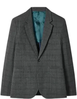 Textured-cotton Check Buggy-lined Blazer