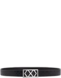 Double Diamond Reversible Leather Belt