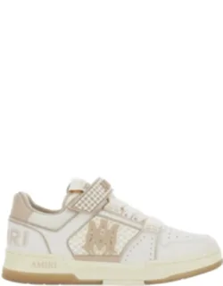Skyline Sneakers With Maxi Logo On The Side And Velcro Strap In Leather