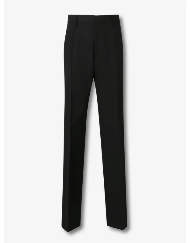 Straight Wool Trousers