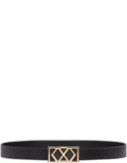 Double Diamond Reversible Leather Belt