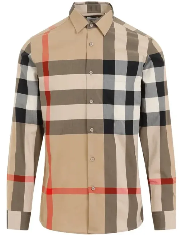 Shirt With Classic Collar And Long Sleeves