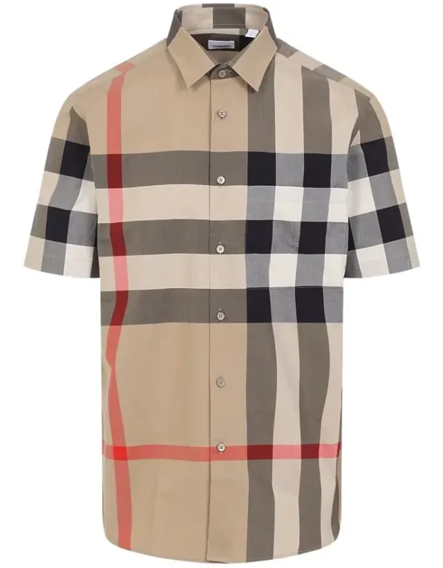 Shirt Crafted From Cotton, Signature Check Pattern