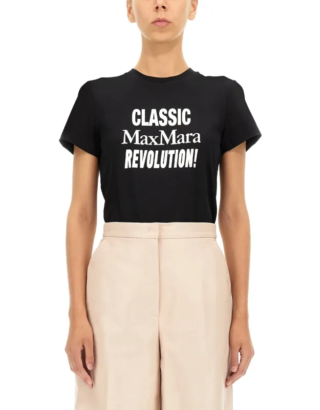 T-shirt With Crowling Logo Print