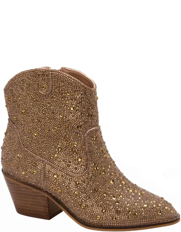 Shine Bright Rhinestone Ankle Booties