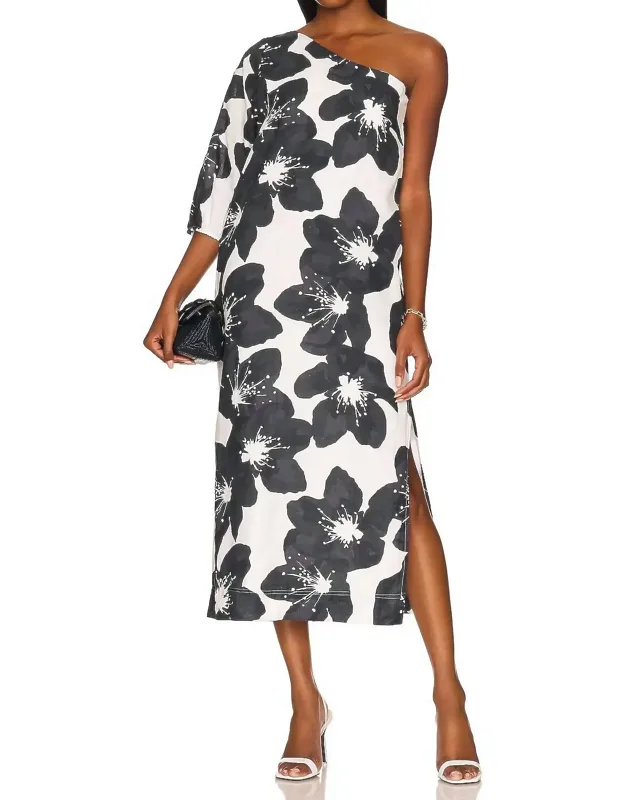 Floral One Shoulder Dress