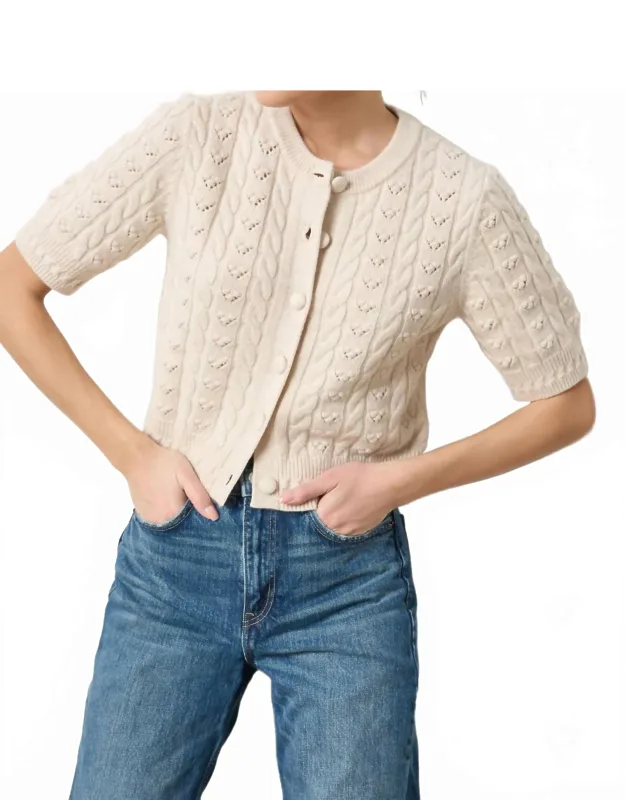 Short Sleeve Cardigan Sweater