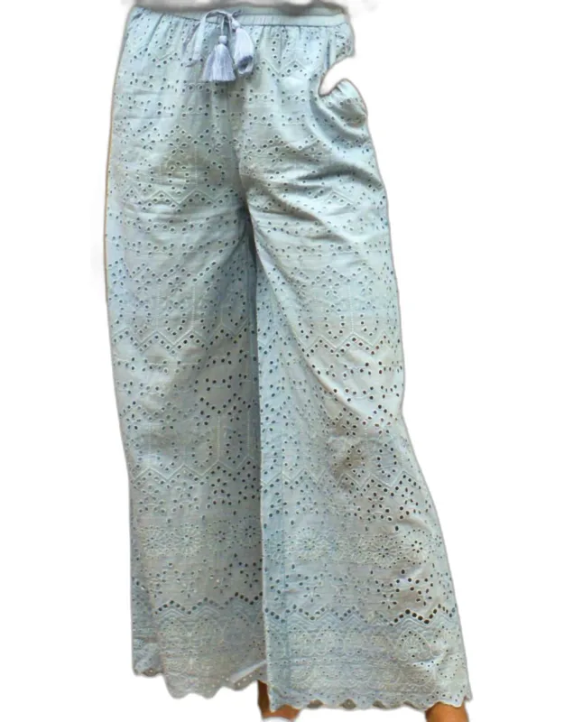 Eyelet Pants